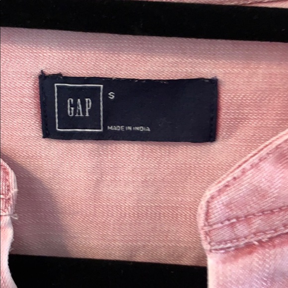 Pink Gap Split Neck Tunic Blouse - Picture 2 of 3